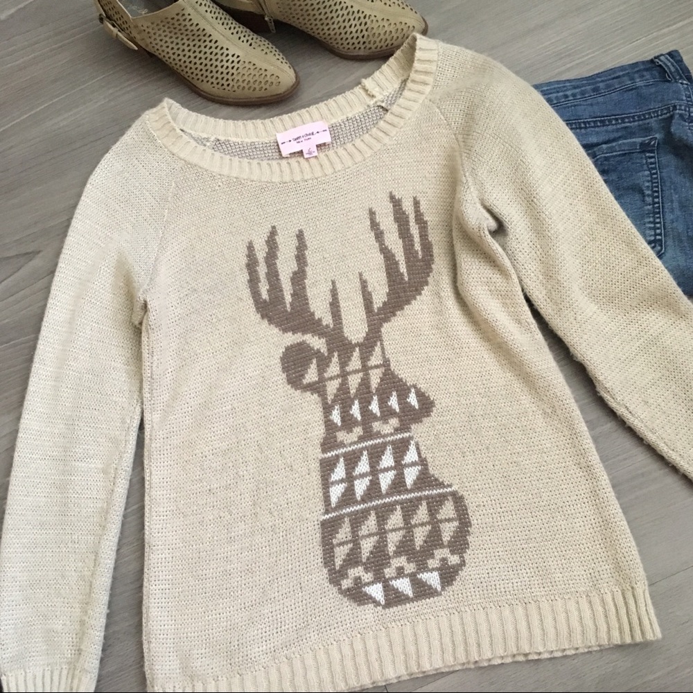 Geo Deer Sweater 🦌